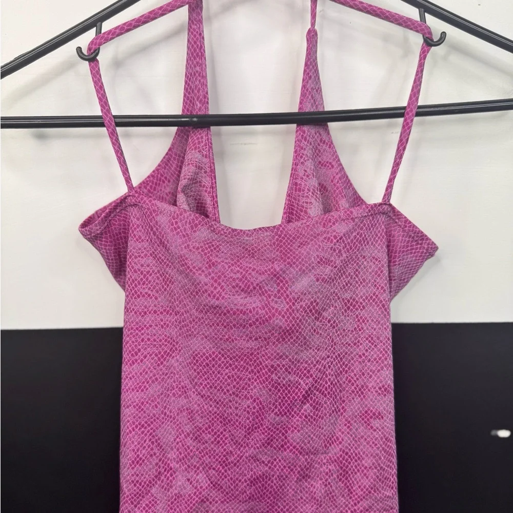 Guess Vintage Y2k Fuchsia Snake Print Top - Picture 2 of 4